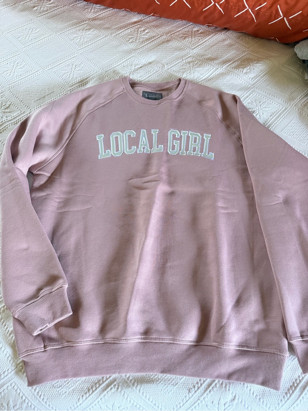 Local Girl Pullover Sweatshirt - Dusty Pink